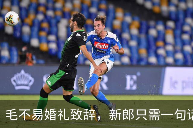 毛不易婚礼致辞，新郎只需一句话就能反击